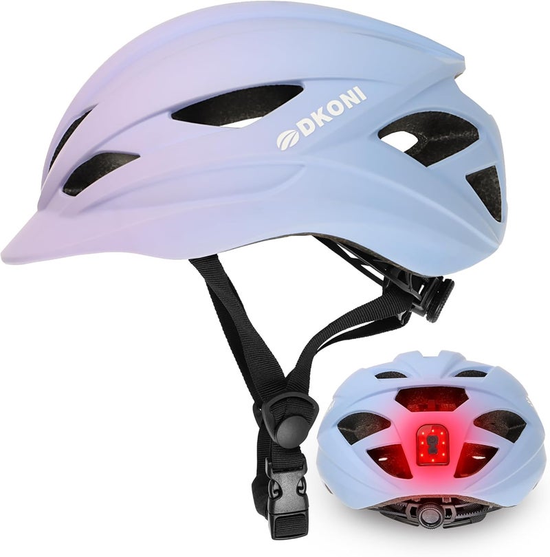 DKONI Bike Helmet Adult Urban:Bicycle Helmet for Men Women with USB Charge Detachable Taillight Helmets for Commuter Cycling Scooters - Image 1